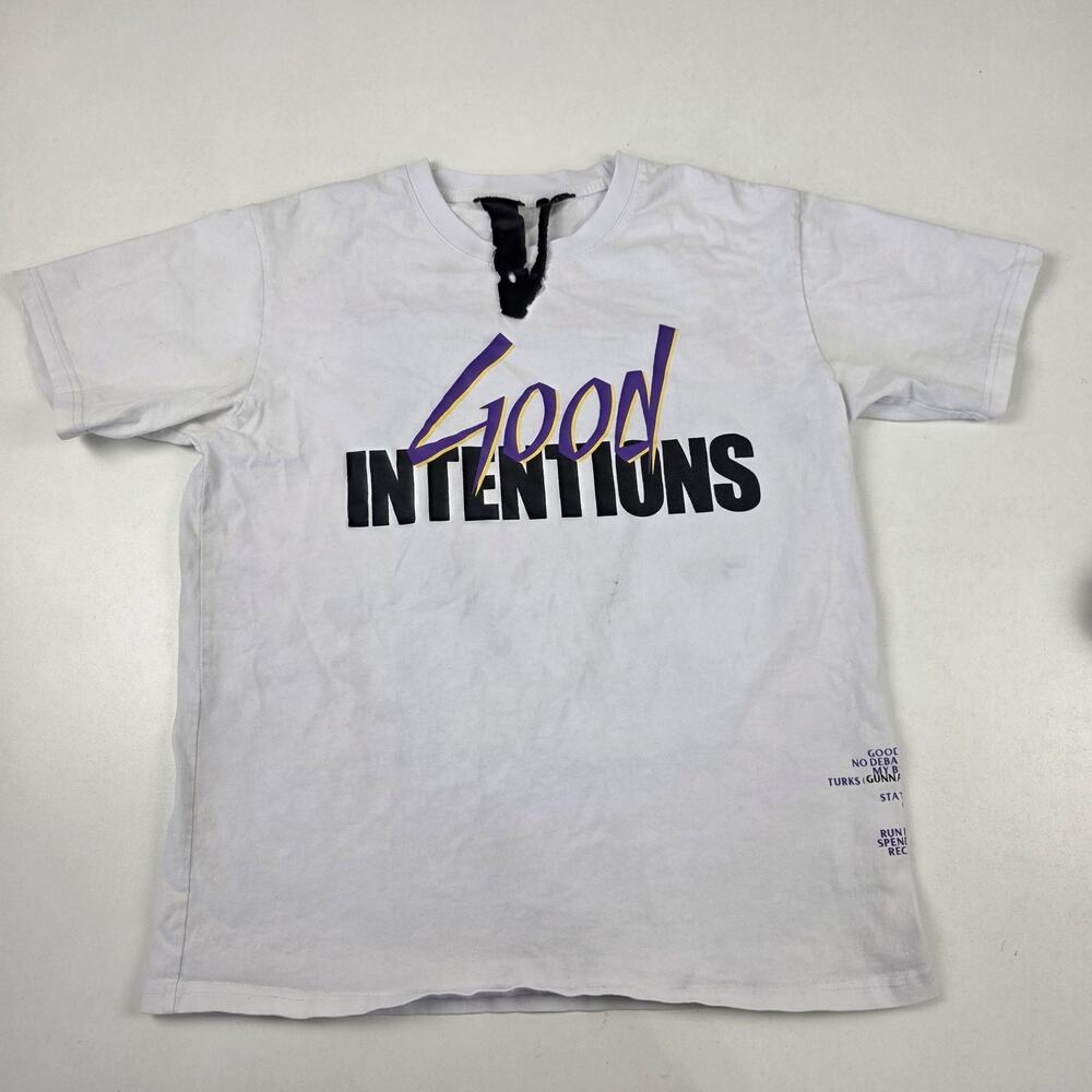 VLONE Good Intentions Shirt Mens‎ XL White NAV Album Doves Graphic Made USA